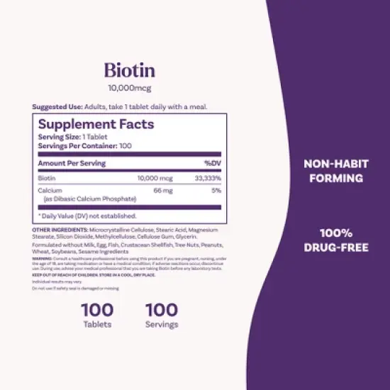 Natrol Biotin Beauty 10000mcg Tablets - 100ct image {4}