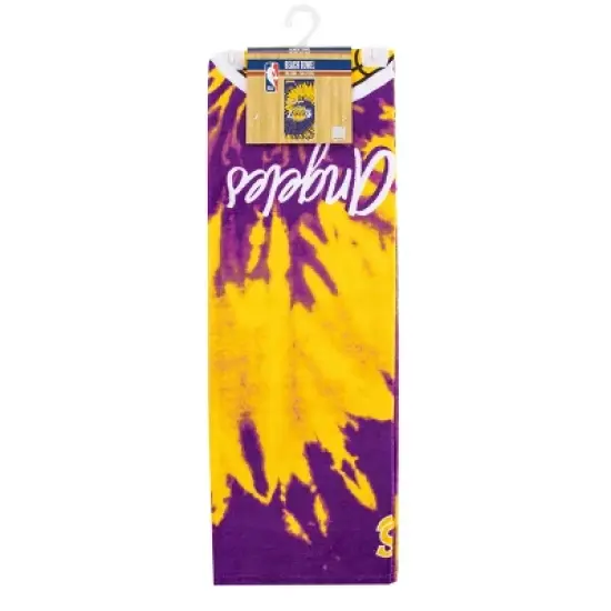 NBA Los Angeles Lakers Pyschedelic Beach Towel image {2}