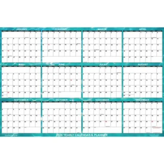 SwiftGlimpse 24"x36" 2026 Wall Calendar Water image {5}