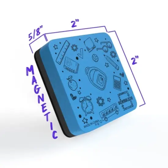 SCRIBBLEDO Small Magnetic Dry Erase Erasers 6 Pack image {1}