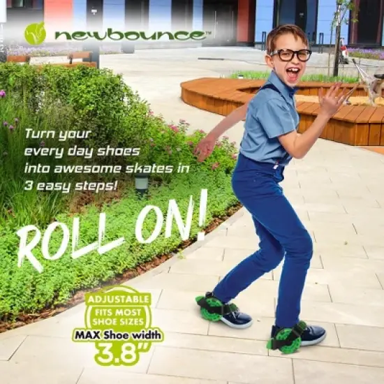 New Bounce Heel Wheel Skates with Flashing Heel Lights - Jett Wheelies for Shoes - One size image {5}