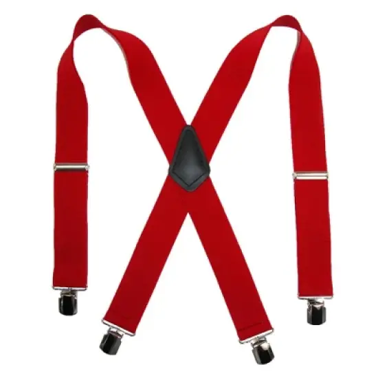 CTM Men's Terry Casual Elastic with Anti Slip Pin Clip 2 Inch Suspenders image {5}