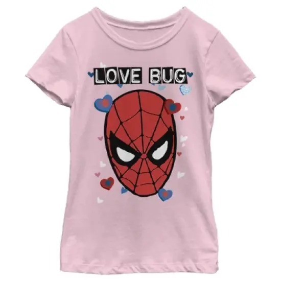 Girl's Marvel Spider-Man Candy Heart Love Bug T-Shirt image {3}