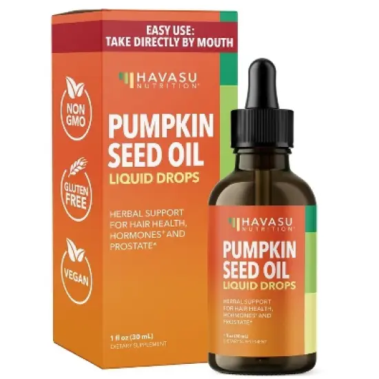 Organic Pumpkin Seed Oil Liquid Drops, Urinary Tract & Prostate Health for Men, Hair Skin & Nails Health, Unflavored, Havasu Nutrition, 1 fl oz image {8}