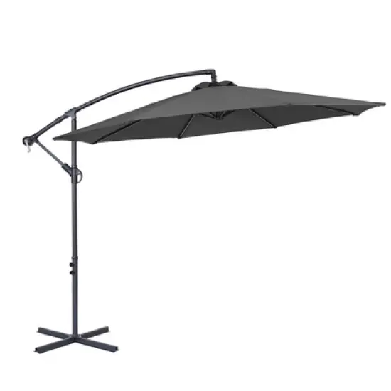 Sonkuki 10 Ft. Patio Offset Umbrella Outdoor Hanging Umbrellas w/Steel Frame image {1}