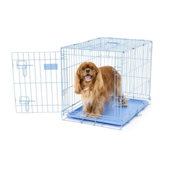 Carlson Single Door Wire Dog Crate - Blue S image {3}