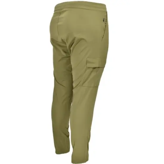 Men's Burnside Active Performance Stretch Cargo Athletic Jogger Pants | Olive Green image {2}