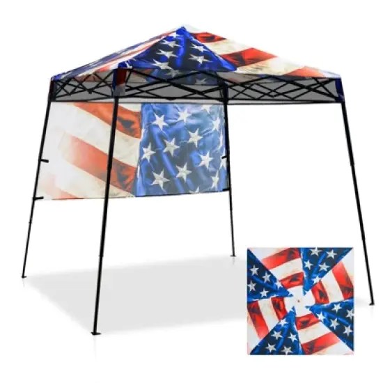 EAGLE PEAK 8x8ft Pop Up Canopy with Sidewall, 8x8 Base 6x6 Top image {24}