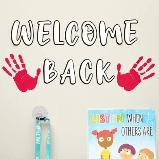 Bright Creations 146 Piece Alphabet, Numbers, Punctuation White Cutout Letters for Bulletin Board, Classroom, Chalkboard, 3.2 Inch image {1}