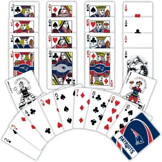 MasterPieces Officially Licensed NFL New England Patriots Playing Cards - 54 Card Deck for Adults image {2}
