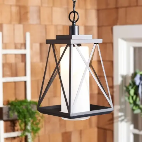 Braith 9.1" Outdoor Pendant - PLT7011 - Black - Safavieh image {3}