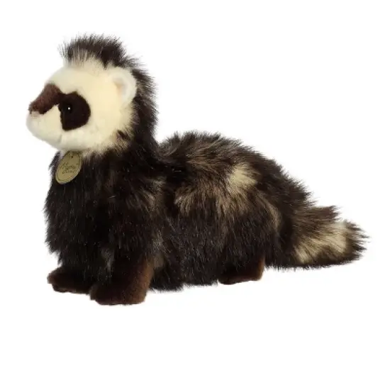 Aurora Medium Ferret Miyoni Realistic Stuffed Animal Brown 10" image {4}