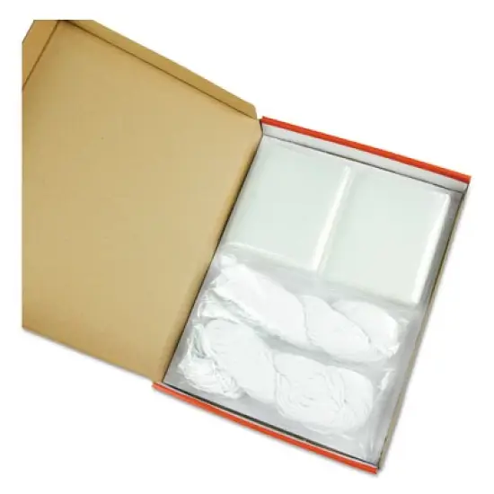 Universal Clear Badge Holders w/Garment-Safe Clips, 2 1/4 x 3 1/2, White Inserts, 50/Box image {1}