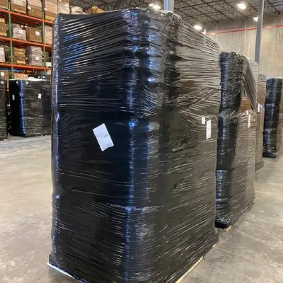 UOFFICE 1 Roll of Black Color Stretch Wrap 18" x 1500' x 80G, Hand Wrap Cast Black image {5}