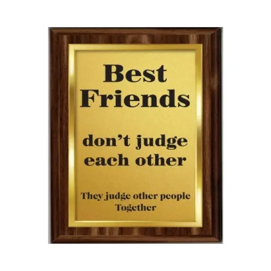 LEMONSODA Friendship Plaques (Bestfriends Don't Judge, Gold) image {4}