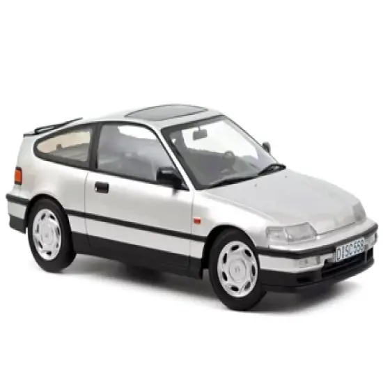 1990 Honda CRX Silver Metallic with Sunroof 1/18 Diecast Model Car by Norev image {1}