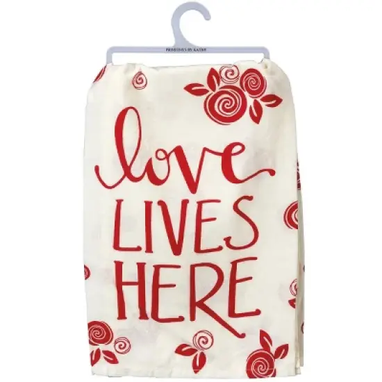 Primitives By Kathy Love Lives Here Kitchen Towel - 28" x 28" image {2}