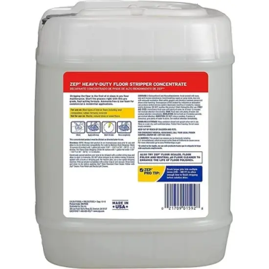 ZEP Zep Heavy-Duty Floor Stripper Concentrate &ndash; Removes Heavy Polish Buildup &ndash;- 5 Gallon (Case of 1) image {7}