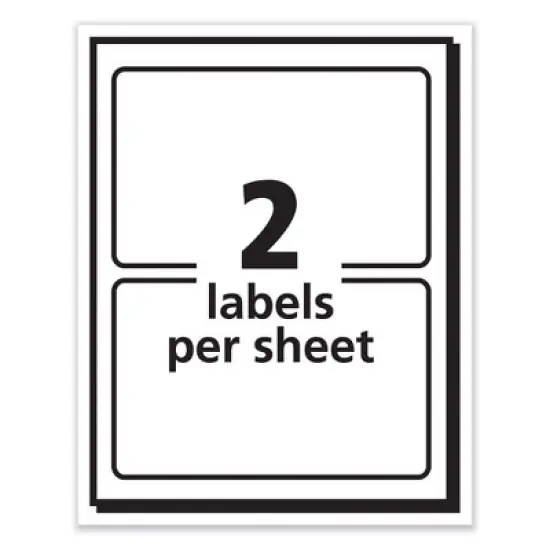 Avery Printable Adhesive Name Badges, 3.38 x 2.33, Red Border, 100/Pack image {2}