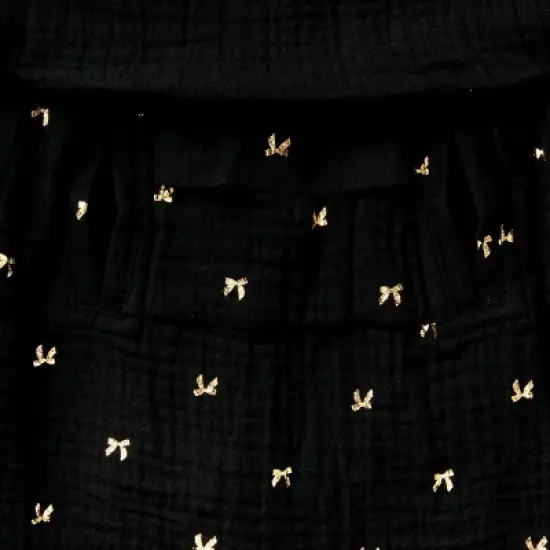 Toddler Girls' 2pc Adaptive Long Sleeve Dressy Top and Bottom Set - Cat & Jack&trade; Black image {2}