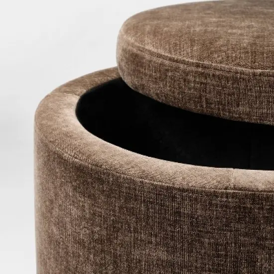 Swivel Storage Ottoman Brown - Threshold&trade; designed with Studio McGee image {3}