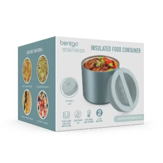 Bentgo 2.4c Stainless Steel Insulted Food Storage Container with Plastic Lid image {6}