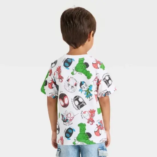 Toddler Boys' Marvel Short Sleeve T-Shirt - White image {2}