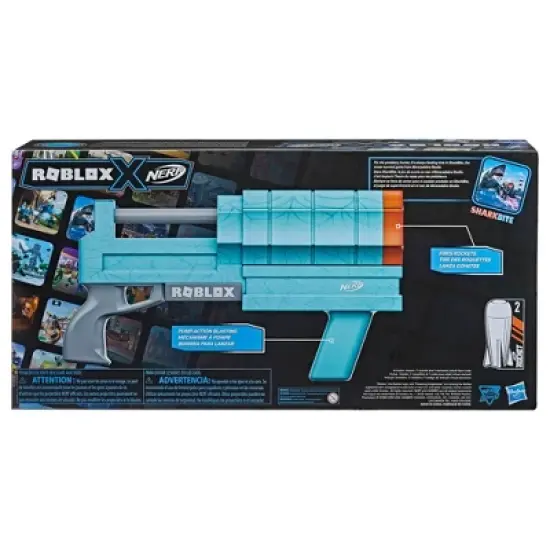 NERF Roblox Sharkbite: Web Launcher Rocker Nerf Blaster with 2 Roblox Nerf Rockets image {4}
