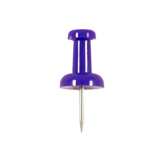 JAM Paper Colored Pushpins Purple Push Pins 2 Packs of 100 222419053A image {2}