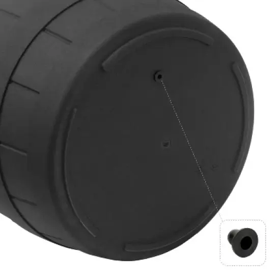 Tierra Verde 2pc Whiskey Barrel Indoor Outdoor Self-Watering Planter Pots Black 23"x15" image {5}