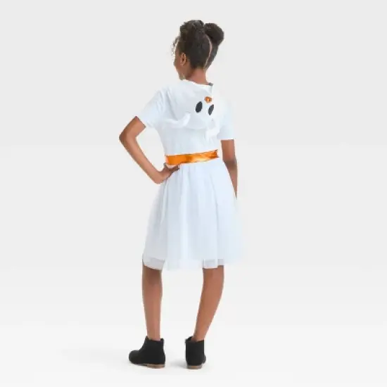 Girls' The Nightmare Before Christmas Zero Halloween Dress - White image {1}