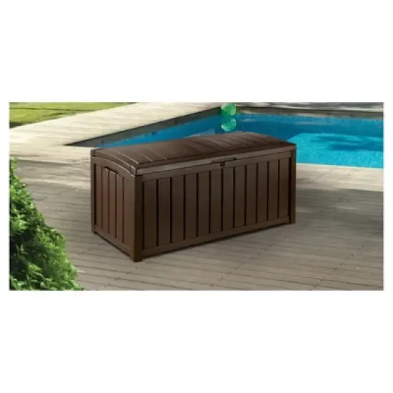 Glenwood 101 Gallon Outdoor Storage Box - Brown - Keter image {4}
