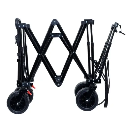 SKRAN Heavy Duty Foldable Beach Fishing Cart 400LBS Weight Capacity,with Extended Tailgate & Adjustable Drawbar for Shopping,Sports,Outdoor image {12}