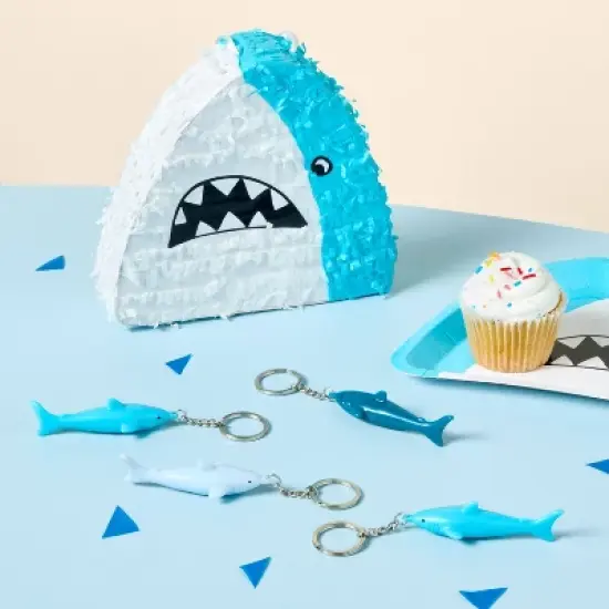Mini Shark Pi&ntilde;ata Blue - Spritz&trade; image {1}