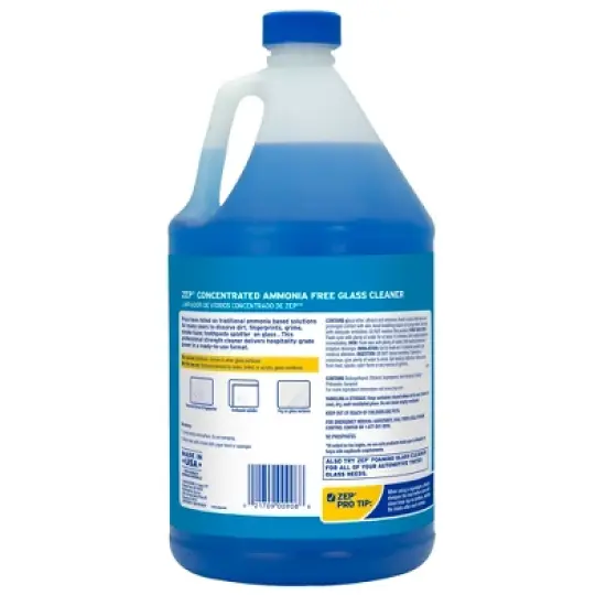 Zep Streak-Free Glass Cleaner &ndash; Ammonia-Based Formula &ndash; 1 Gallon image {10}
