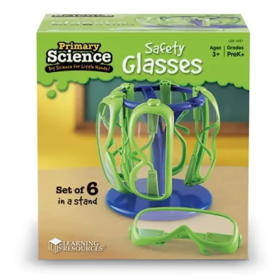 Learning Resources Primary Science Safety Glasses - 6 Pieces In A Stand, Ages 3+ image {4}