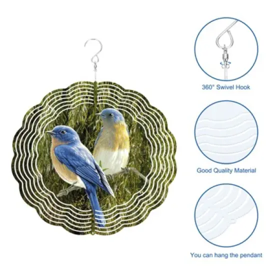 Unique Bargains Aluminum 3D Shape Waterproof Flexible Wind Chimes image {2}