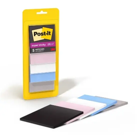 Post-it Notes 5pk Waterfall Simply Serene: Multicolor Sticky Notes, 3x3 Inches, Uncoated Paper Basics image {17}