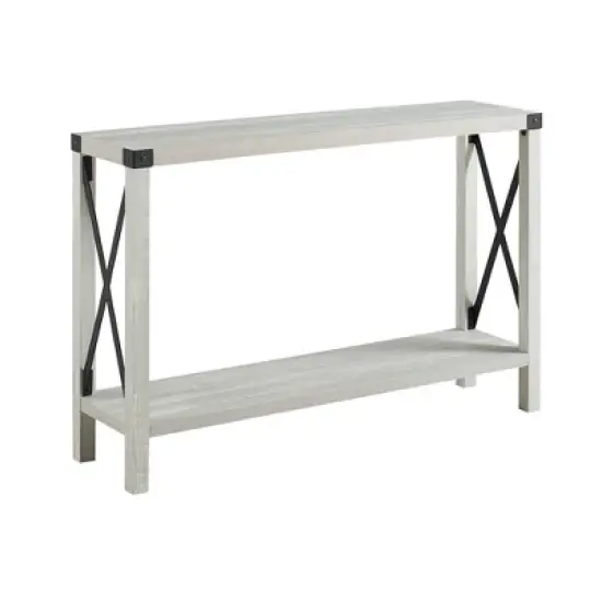 Sophie Rustic Industrial X Frame Entry Table - Saracina Home image {13}