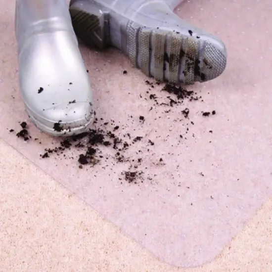 Vinyl Anti Microbial Chair Mat for Carpets Fresh Mist - Floortex image {3}