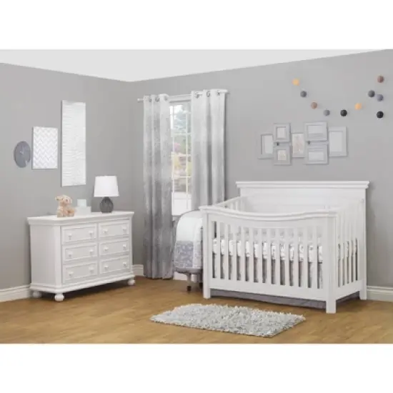 Sorelle Finley Lux Flat Top Crib - White image {1}