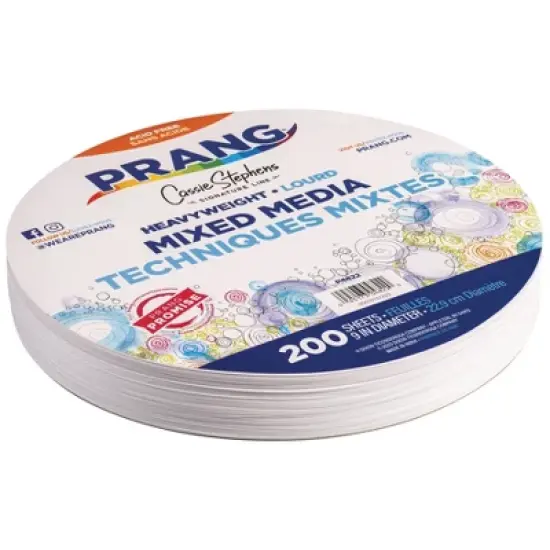 Prang&reg; Heavyweight Mixed Media Paper Circles, 9", 200 Sheets image {1}