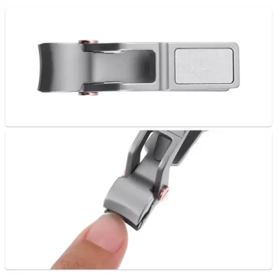 Unique Bargains Stainless Steel Nail Clippers Portable Nail Tool for Nail Care for Women Gray 1Pc image {4}