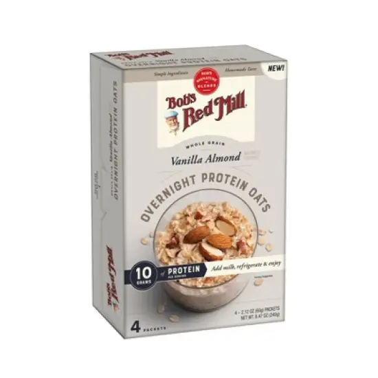Bob's Red Mill Vanilla Almond Overnight Protein Oats - 8.47oz image {4}