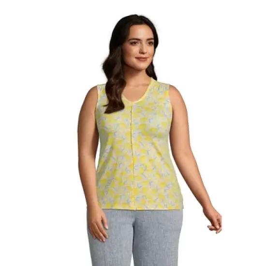 Lands' End Women's Light Weight Trimmed Tank Top image {3}