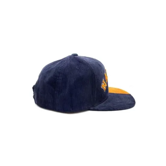 Men's Cotton Baseball Hat - Orange/Navy Blue image {2}