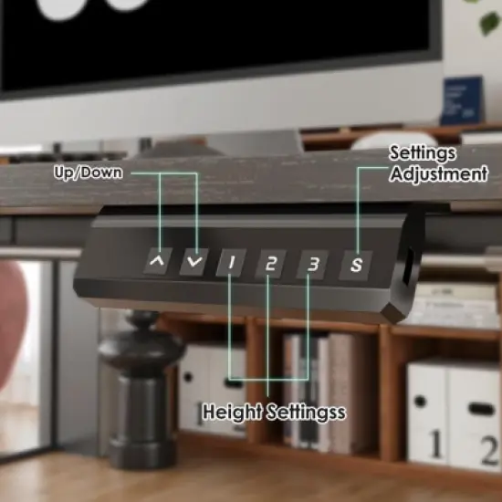 Lirago Black Electric Standing Desk 55x24 Splice Board Carbon Steel Frame 170LB Capacity Height Adjustable image {2}