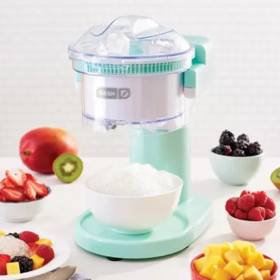 Dash Shaved Ice Maker: Aqua Blue Ice Shaver Machine, Slushie & Snow Cone Maker, Dishwasher-Safe Parts, 85W, 1-Year Warranty image {3}