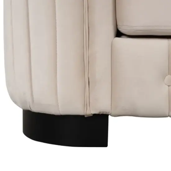 Modern Velvet Upholstered Accent Sofa Chair with Thick Removable Cushion-ModernLuxe image {10}