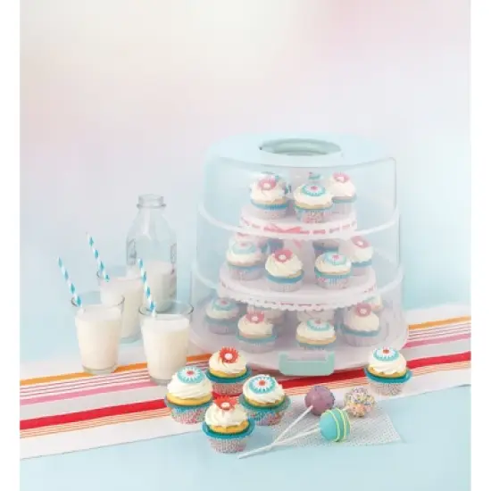 Sweet Creations Cupcake and Cakepop Carrier Light Aqua Blue image {9}